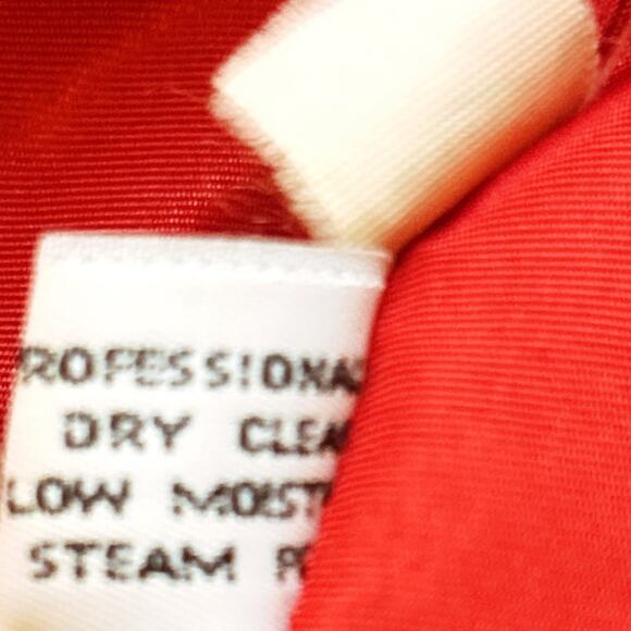 Vintage Signature Miss Harwood Single Breast Wool Coat Gray w/ Red Size Large - Picture 10 of 12